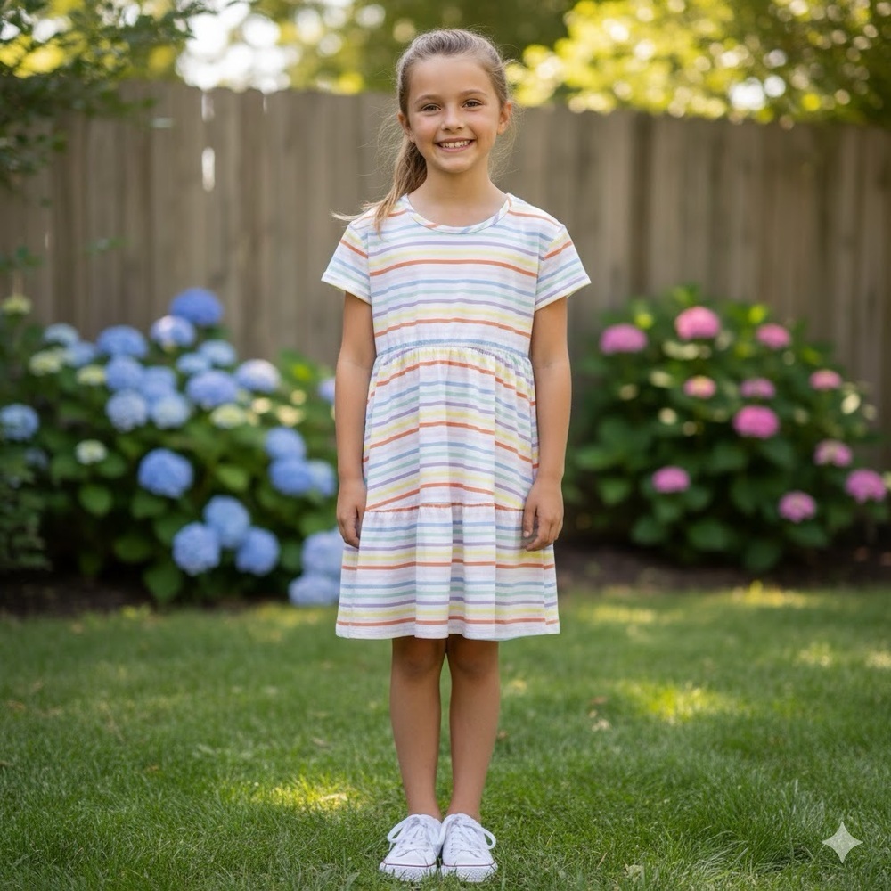 Epic Threads Rainbow Striped Kids Dress